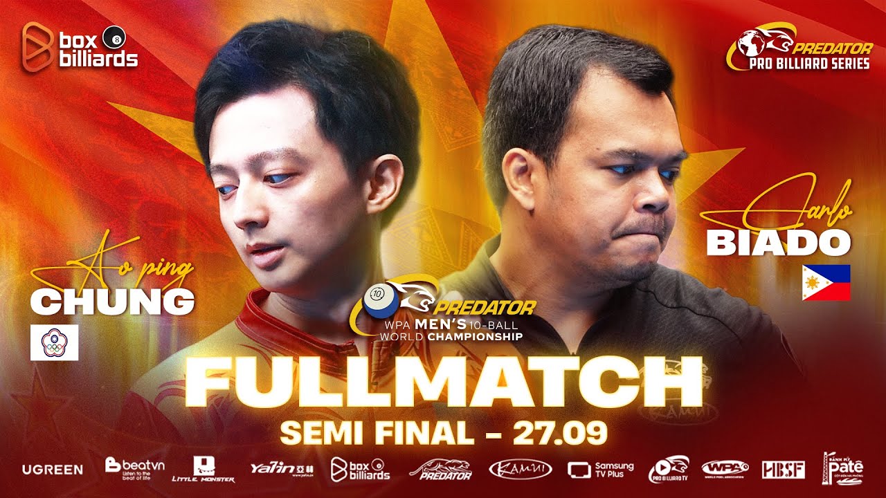 Carlo Biado vs Ko Ping Chung | Bán Kết | 2025 PREDATOR WPA MEN'S 10-BALL WORLD CHAMPIONSHIP