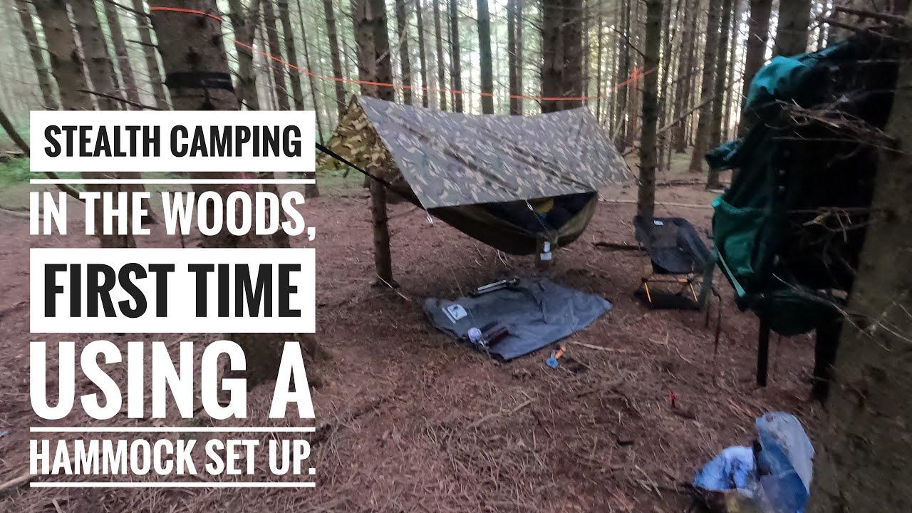 STEALTH CAMPING | NORTHUMBERLAND FOREST | FIRST TIME USING A HAMMOCK SET UP|#stealth #wildcamp