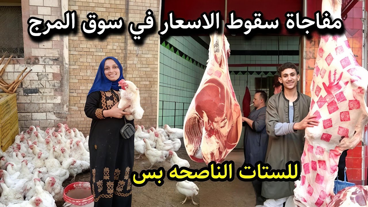 عاجل: انهيار اسعار الفراخ واللحمه البلدي في سوق المرج الحق قبل ما يفوتك العرض 💥