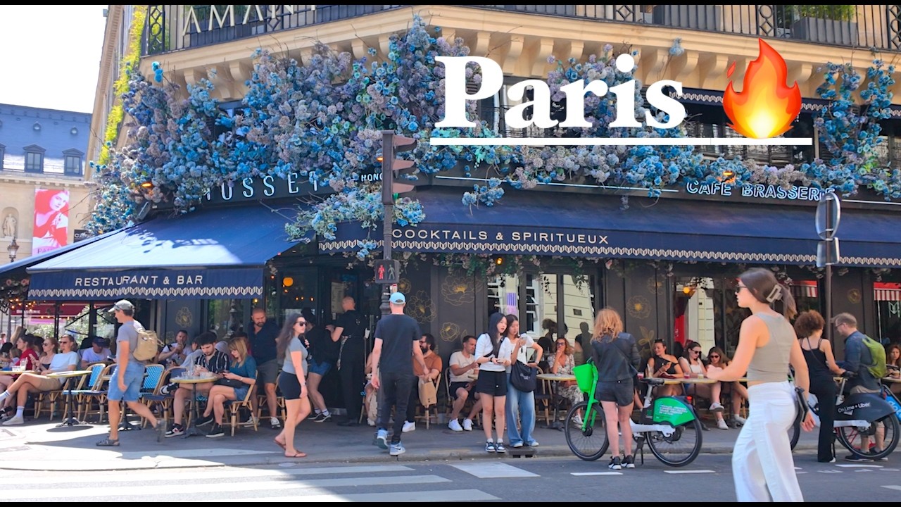 Paris, France  🔥- Walking tour in Paris - Paris summer 2025 - Paris 4K