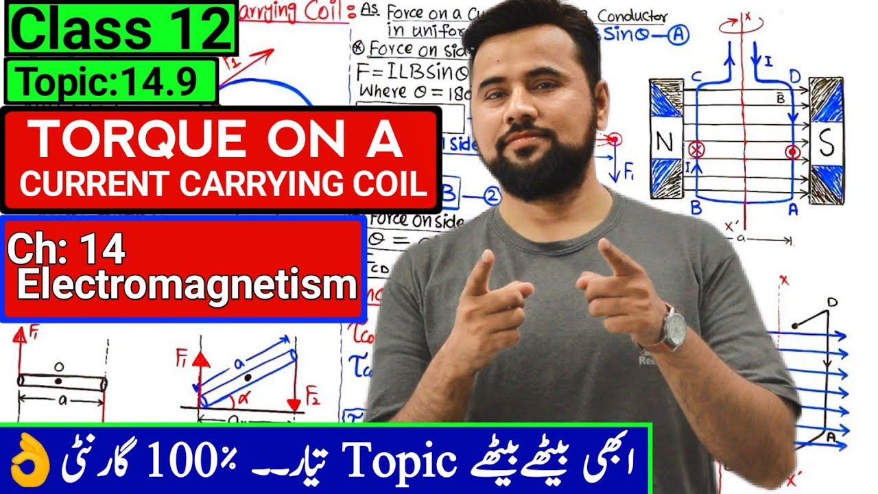 Torque on a current carrying coil🔥| class 12 physics | Ch#14: Electromagnetism👍