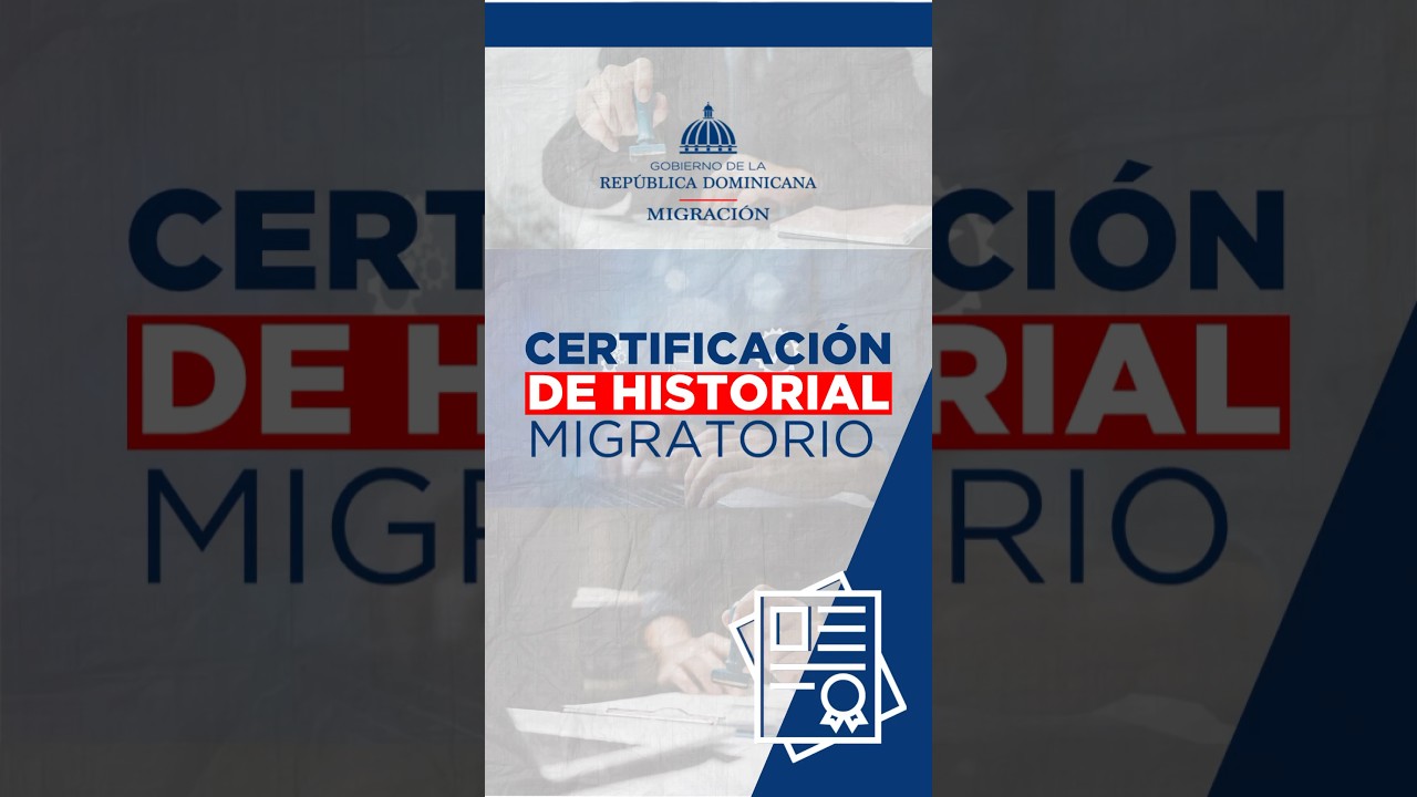 Certificación de Historial Migratorio. 