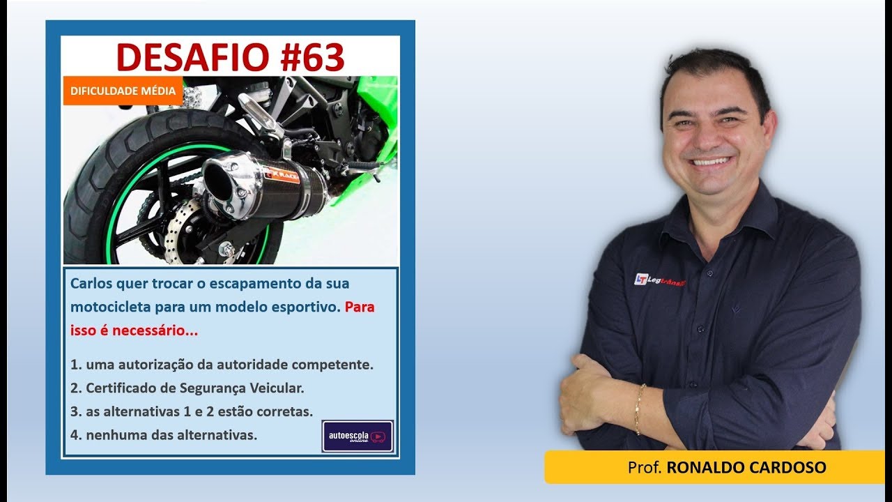 Trocar o escapamento da motocicleta para um modelo esportivo, é permitido? #DesafioLegTransito