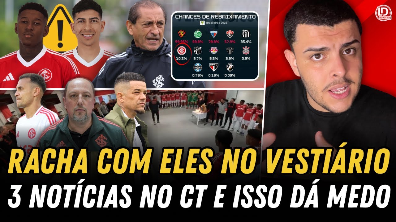 🔴 JOGADORES SE IRRITAM COM DIRIGENTES! SAIBA O QUE EST&Aacute; ACONTECENDO NO VESTI&Aacute;RIO DO INTER E 3 NOVAS