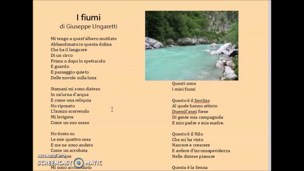 I fiumi di Ungaretti: lettura e spiegazione
