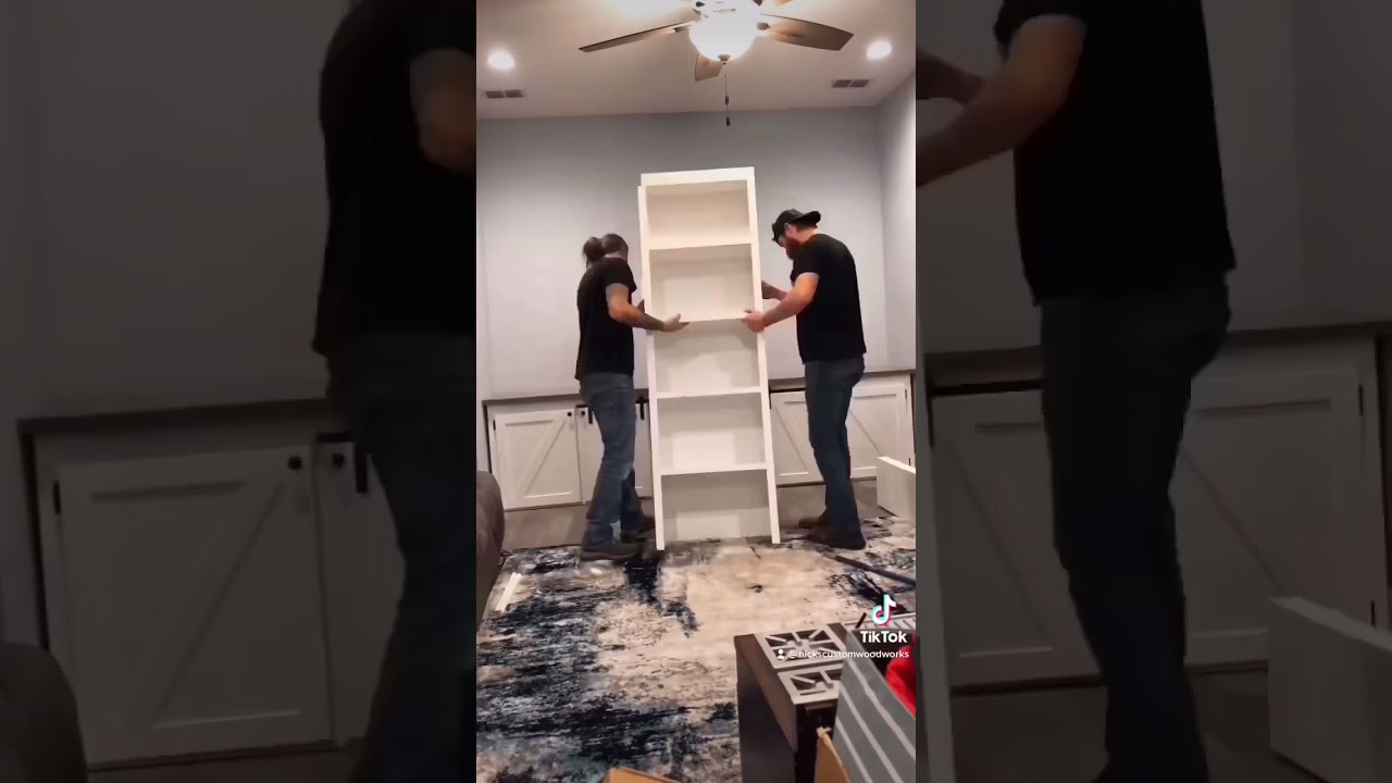 Entertainment center installation 