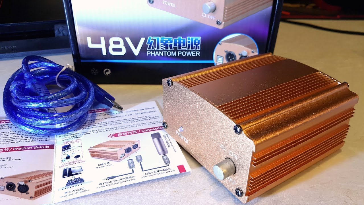48V Phantom Power Supply for Condenser Microphone. VFM Portable Audio accessory.(in GREEK)