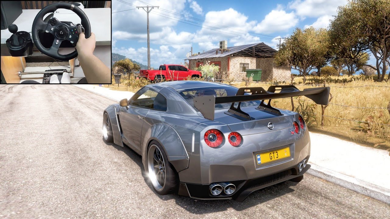 1000HP The Godzilla Nissan GTR R35 | Forza Horizon 5 | Logitech g920 gameplay
