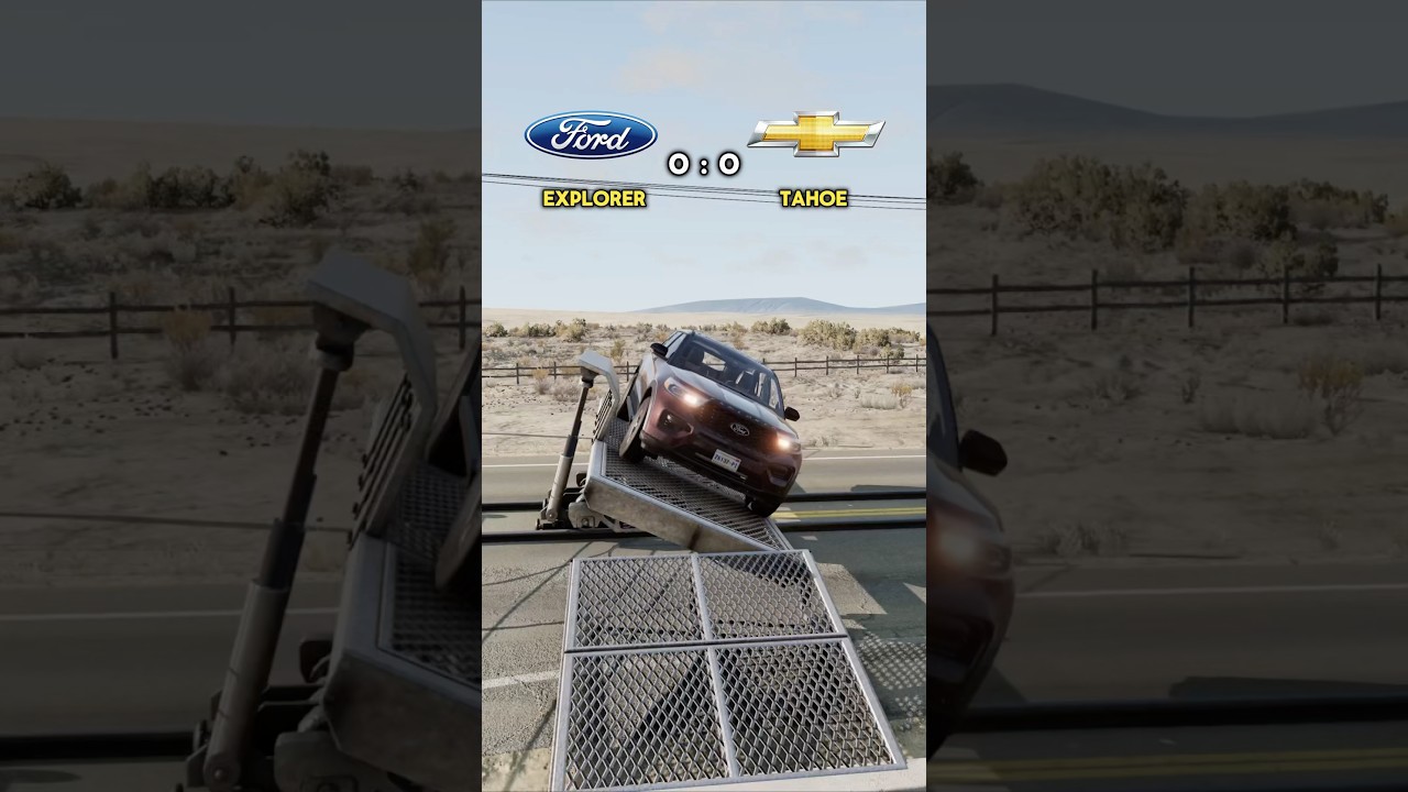 Ford Explorer Vs Chevrolet Tahoe #beamngdrive #gaming #fyp #car #game #viral #america