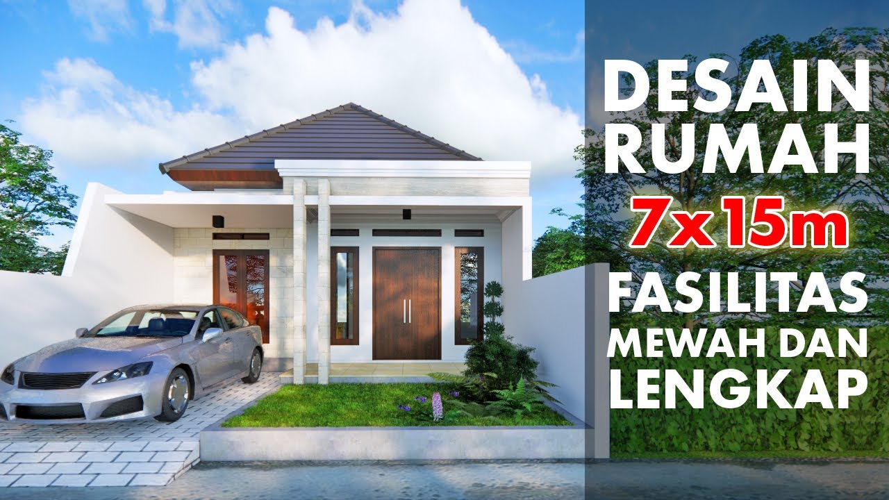 Desain Rumah Minimalis 7x15m Fasilitas mewah dan lengkap | ImaginArsitek