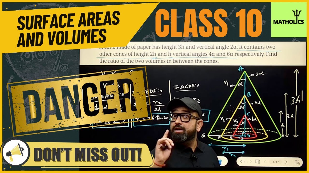 Surface Areas and Volumes Class 10 | Difficult Question | Maths Revision Class 10 #matholics #cbse