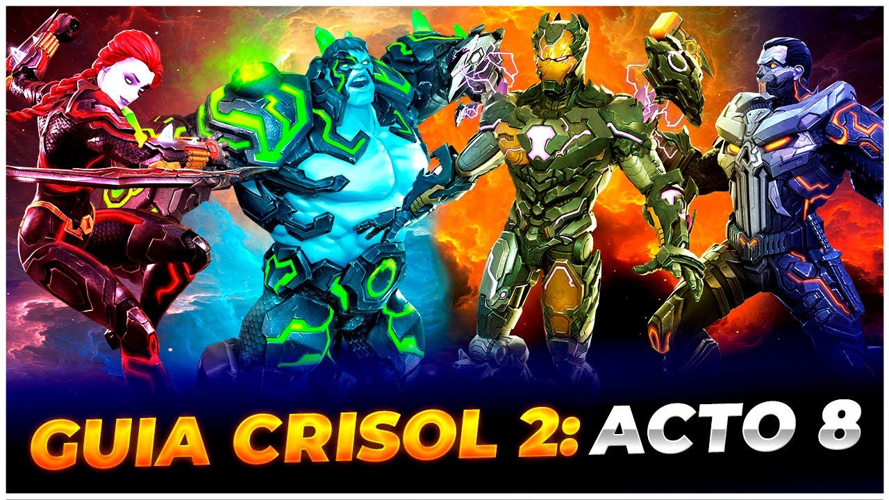 GUIA CRISOL ACTO 8 - 64 PELEAS  #mcoc  | marvel batalla mcoc