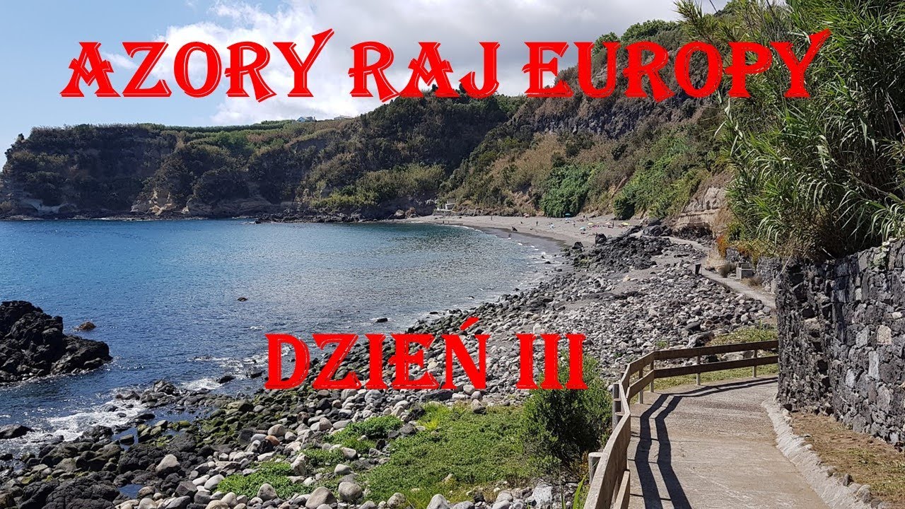 AZORY - RAJ EUROPY. Wodospad Cascata do Segredo, Wyspa Ilheu de vila Francia i Plaża do Degredo.