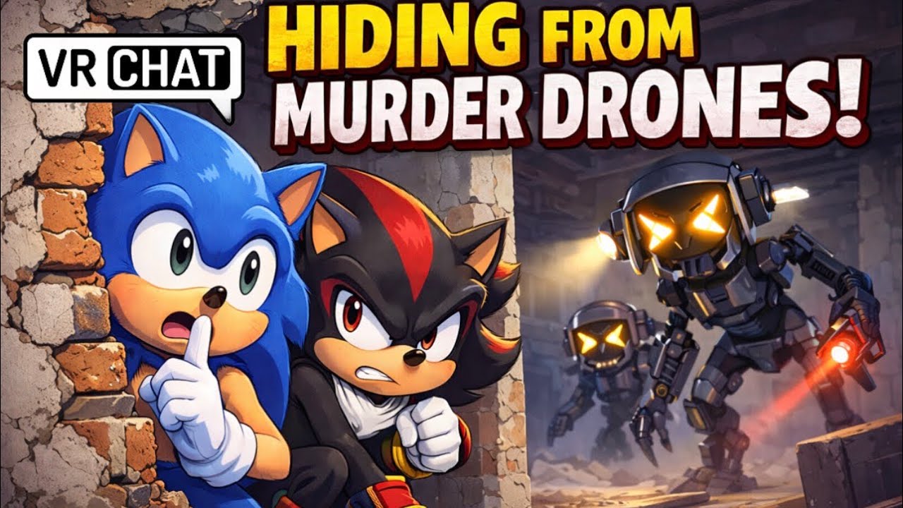 Sonic and Shadow meet the murder drones! -SonicRPCrew