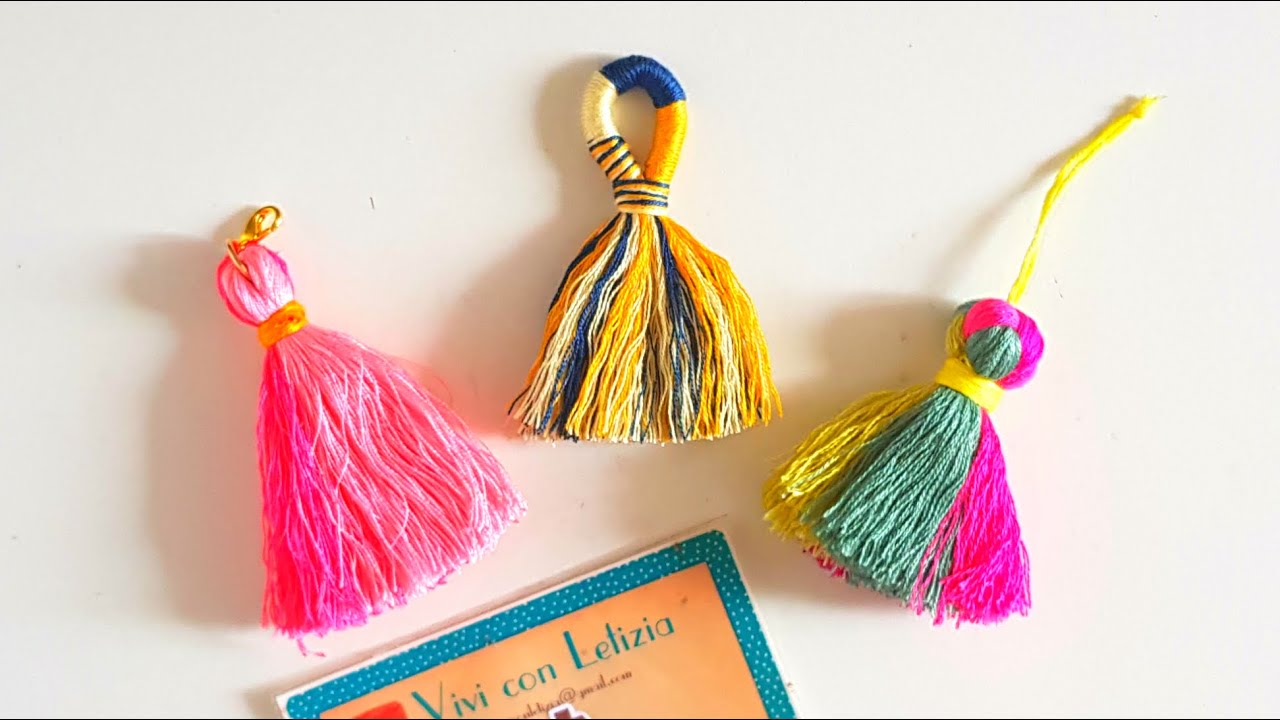 3 BELLISSIME NAPPINE fai da te | Come realizzare nappe e nappine in cotone