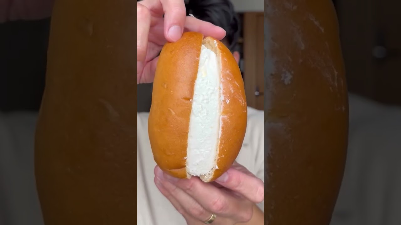 THICK Whipped Cream Bread Roll at the Convenience Store in Japan