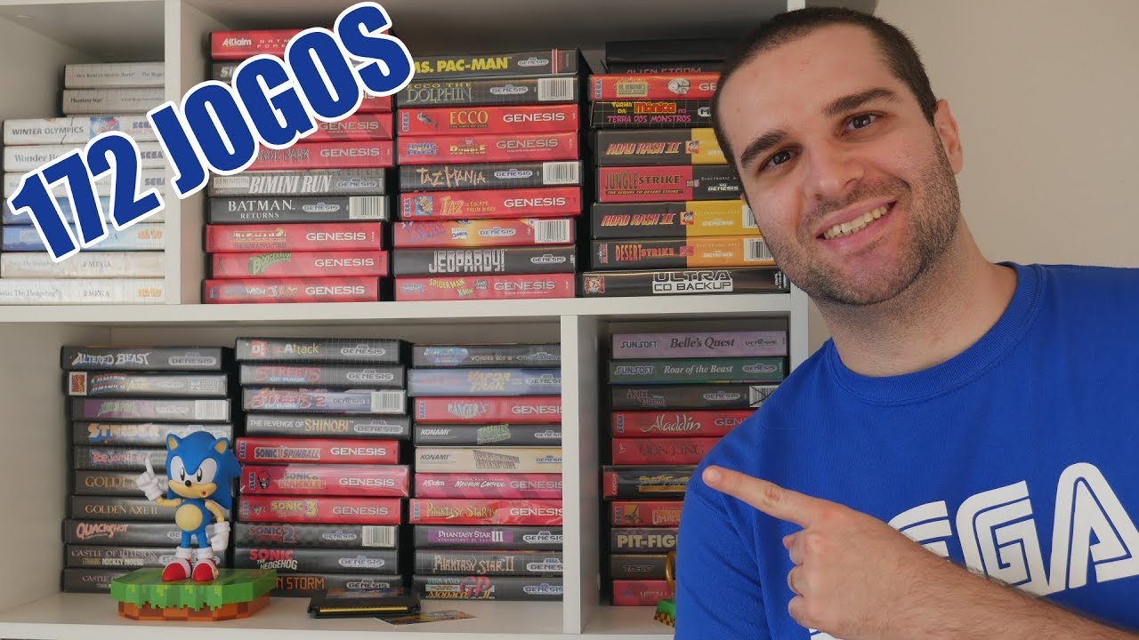 Minha Coleção De Mega Drive 172 Jogos Originais - 77 na caixa