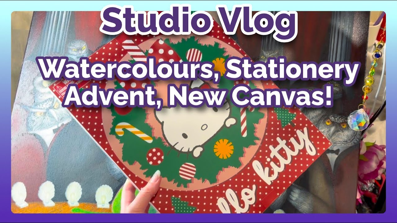 Watercolours, A New Canvas, and a Stationery Advent Calendar! | Studio Vlog