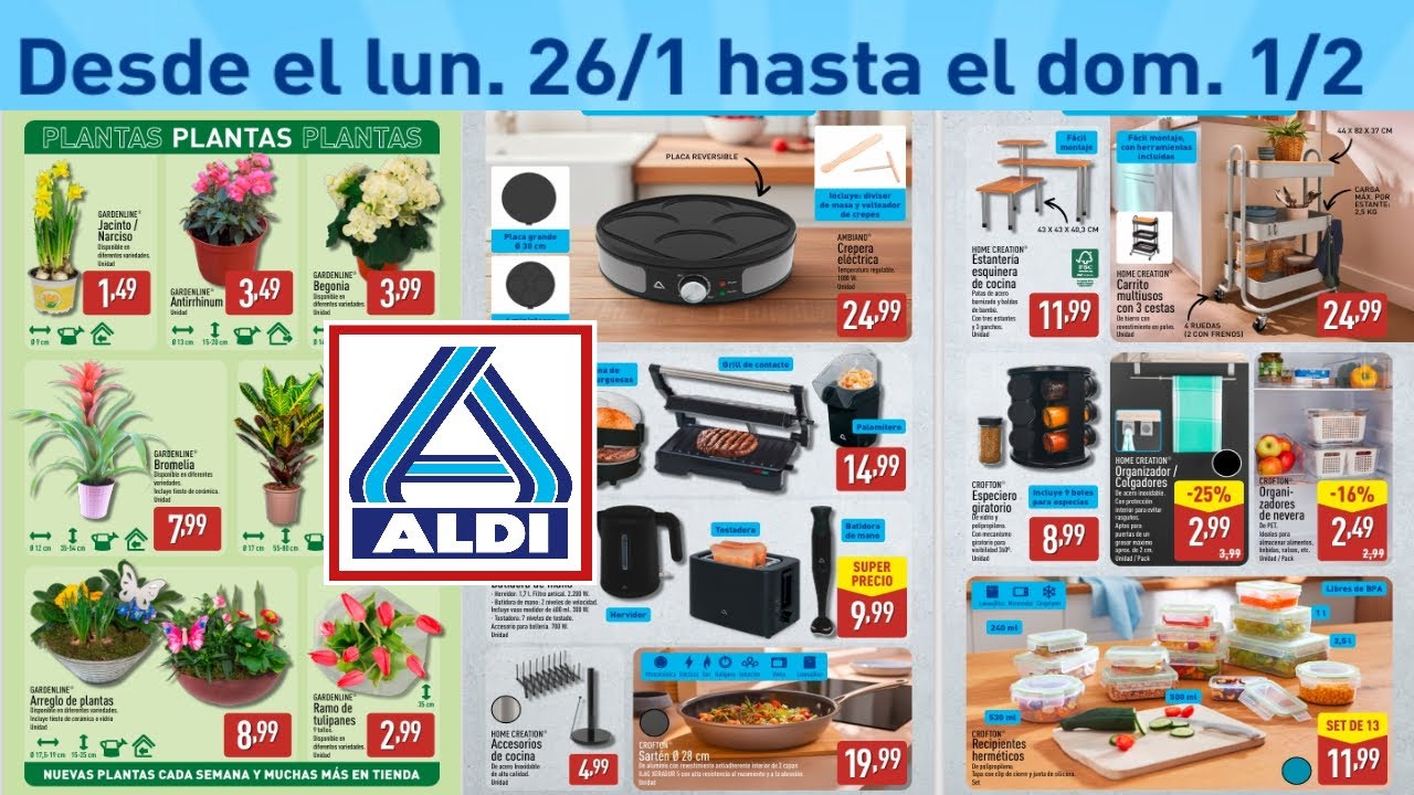 🇪🇦🔥ALDI BAZAR+ALIMENTACION ESTA SEMANA 🗓 DESDE EL LUNES 26 DE ENERO AL DOMINGO 1 DE FEBRERO