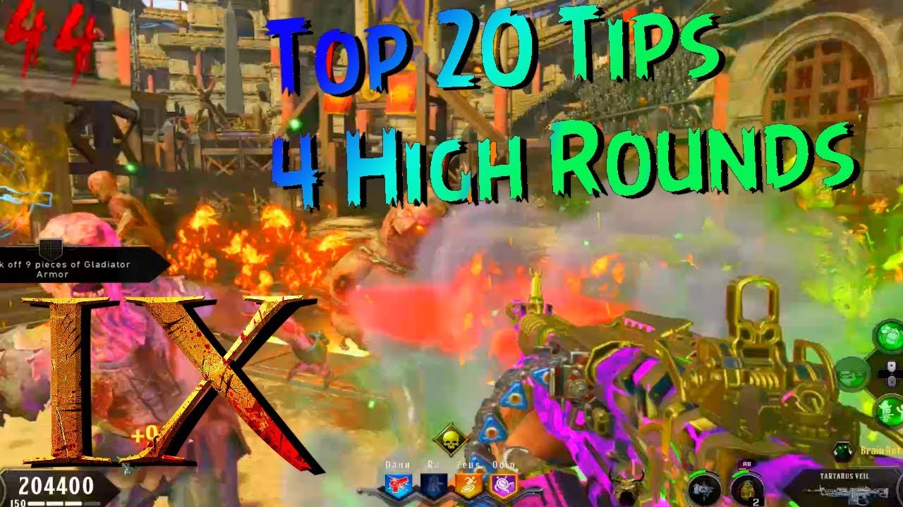 TOP 20 TIPS FOR HIGH ROUNDS ON IX Black Ops 4 Zombies! [How To Get High Rounds/Do Good On IX BO4]