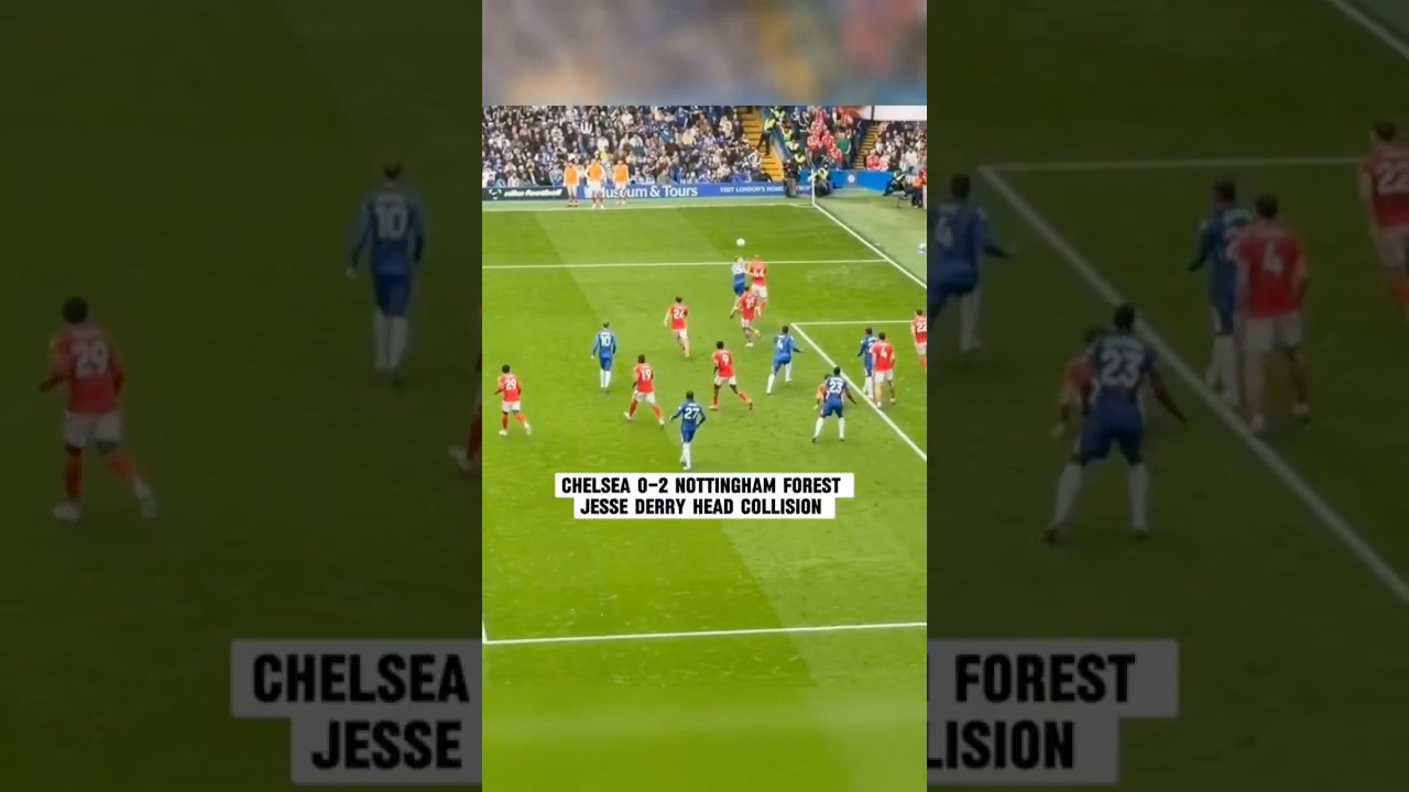 The moment Jesse Derry was injured in #Chelsea vs #NottinghamForest game. #JesseDerry #premierleague