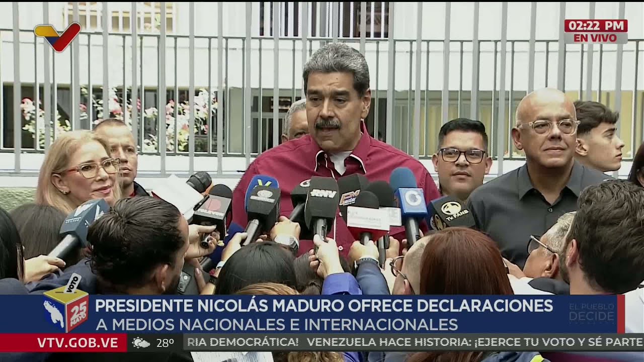 Presidente Maduro vota en las elecciones de gobernadores y diputados este 25 de mayo de 2025