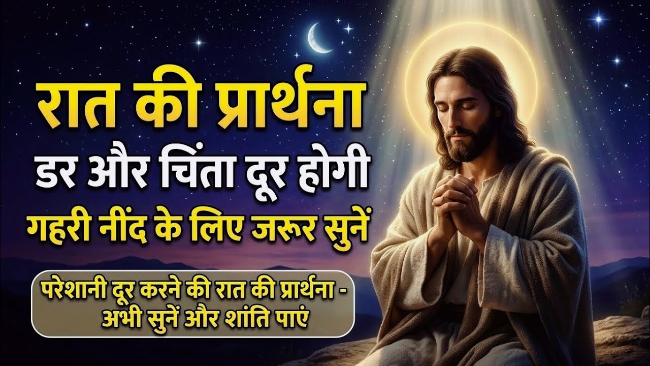 रात की प्रार्थना जरूर सुनें | डर चिंता दूर होगी | सुकून भरी नींद के लिए यीशु की प्रार्थना | Prayer