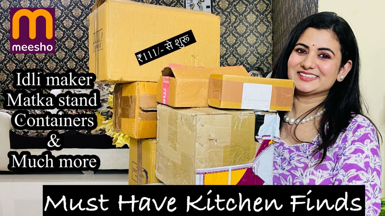Meesho Kitchen Haul Starting ₹111, Airtight Container, Idli Maker, Oil Dispenser,Steel Stand,Scessor