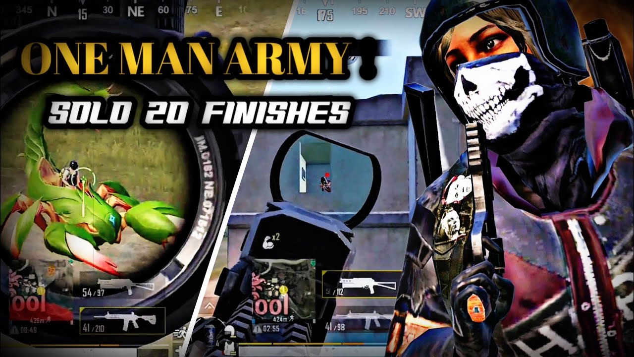 💀 ONE MAN ARMY! SOLO 20 FINISHES 🔥 | BGMI SOLO VS SQUAD