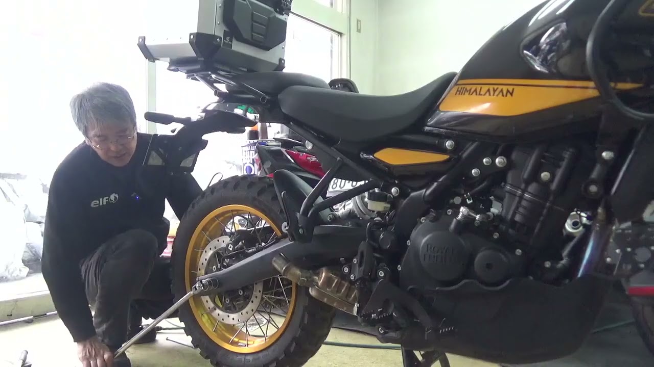 ヒマラヤ450　リアブレーキ鳴き修理・・・
