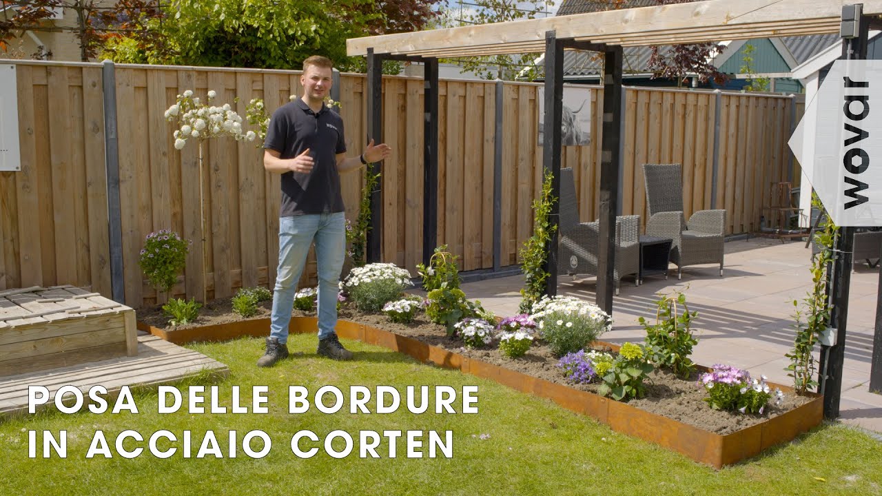 Installazione delle bordure in acciaio corten | Un'elegante suddivisione per il tuo giardino