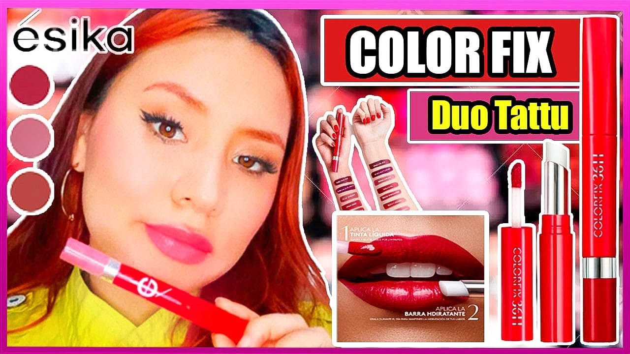 DUO TATTO  ESIKA Color Fix💋 PONGAMOSLO A PRUEBA! 😱¿VALE LA PENA?🔥