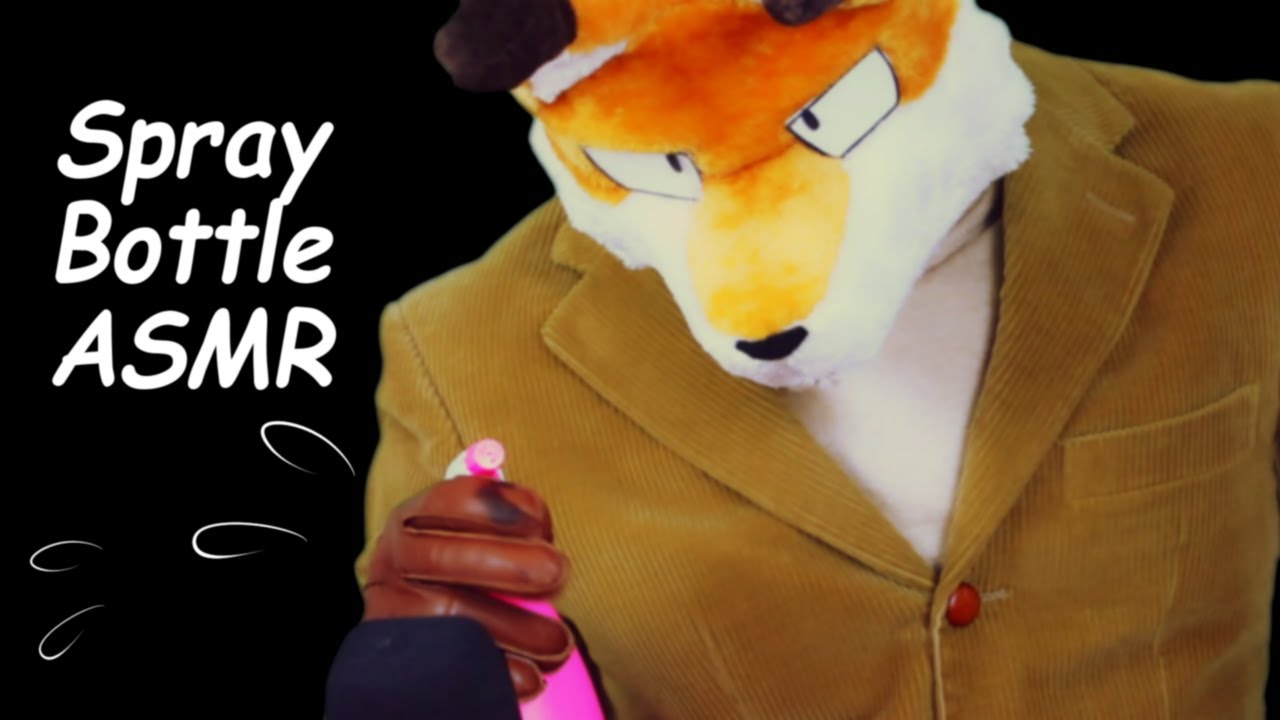 ASMR furry water spray bottle & shaking sounds (i tried)