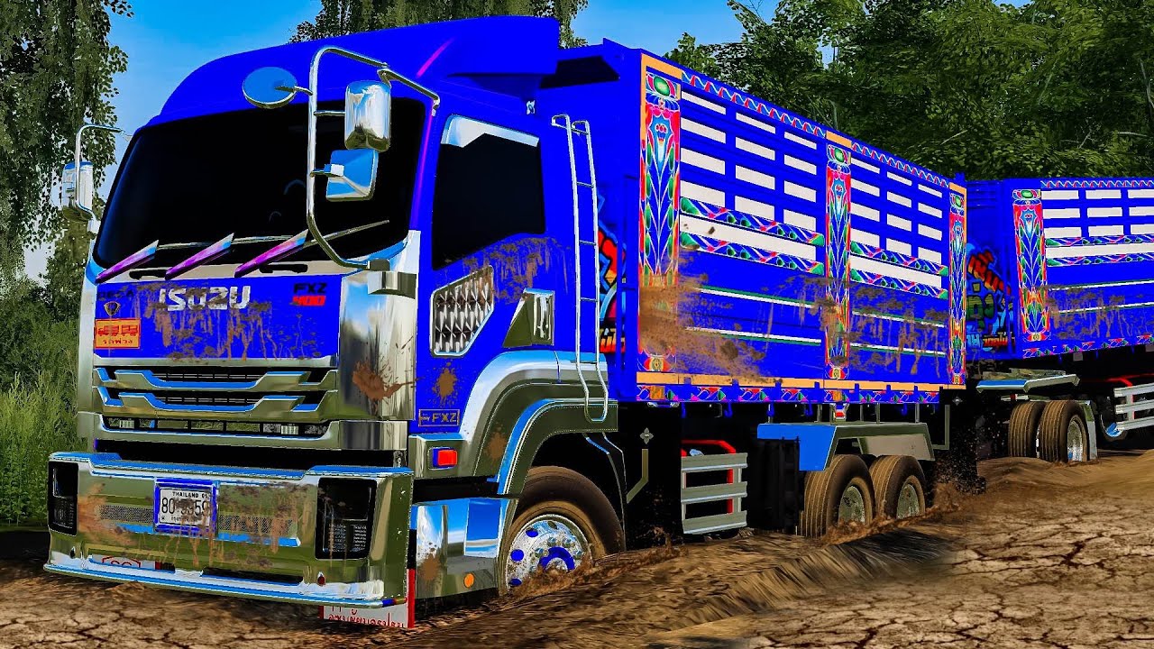 เอารถพ่วงช่างเอี่ยวไปวิ่งงานลุยโคลน1วัน!! - Farming simulator 19