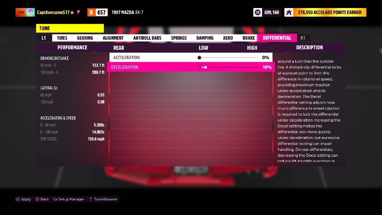 Tuning for Differencials in Forza Horizon 5