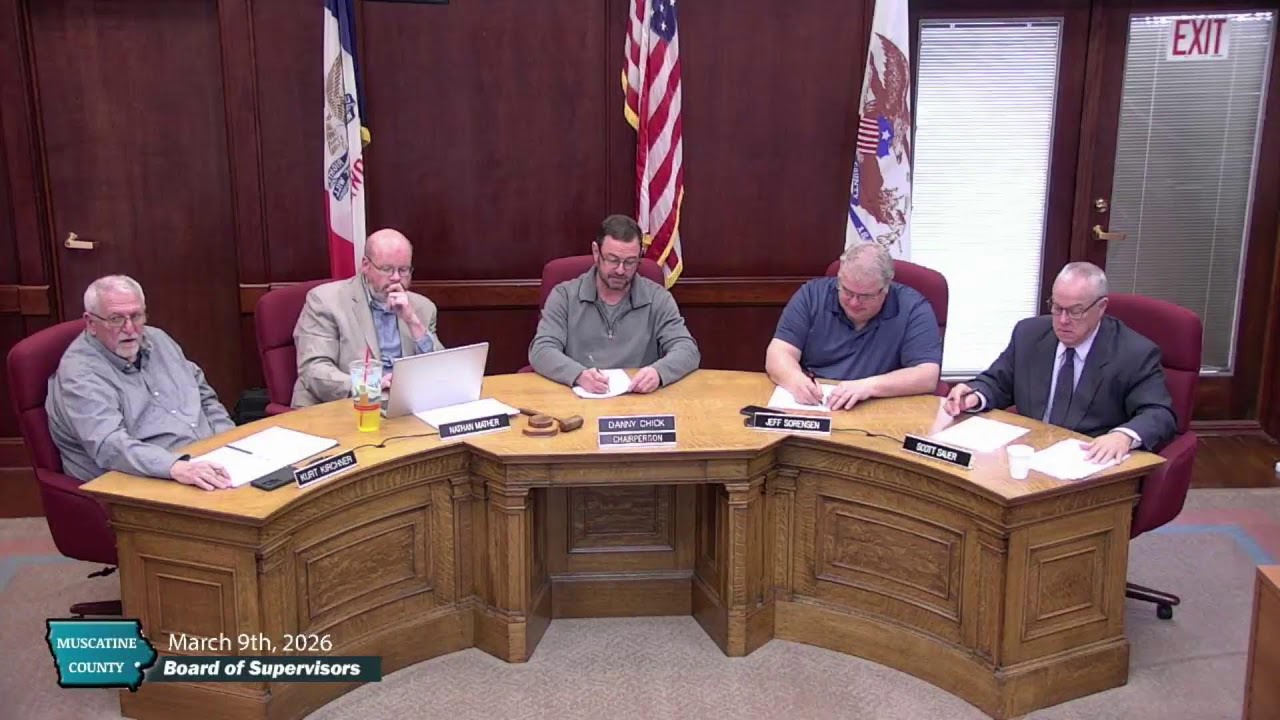 March 9th, 2026 Muscatine County Board Meeting