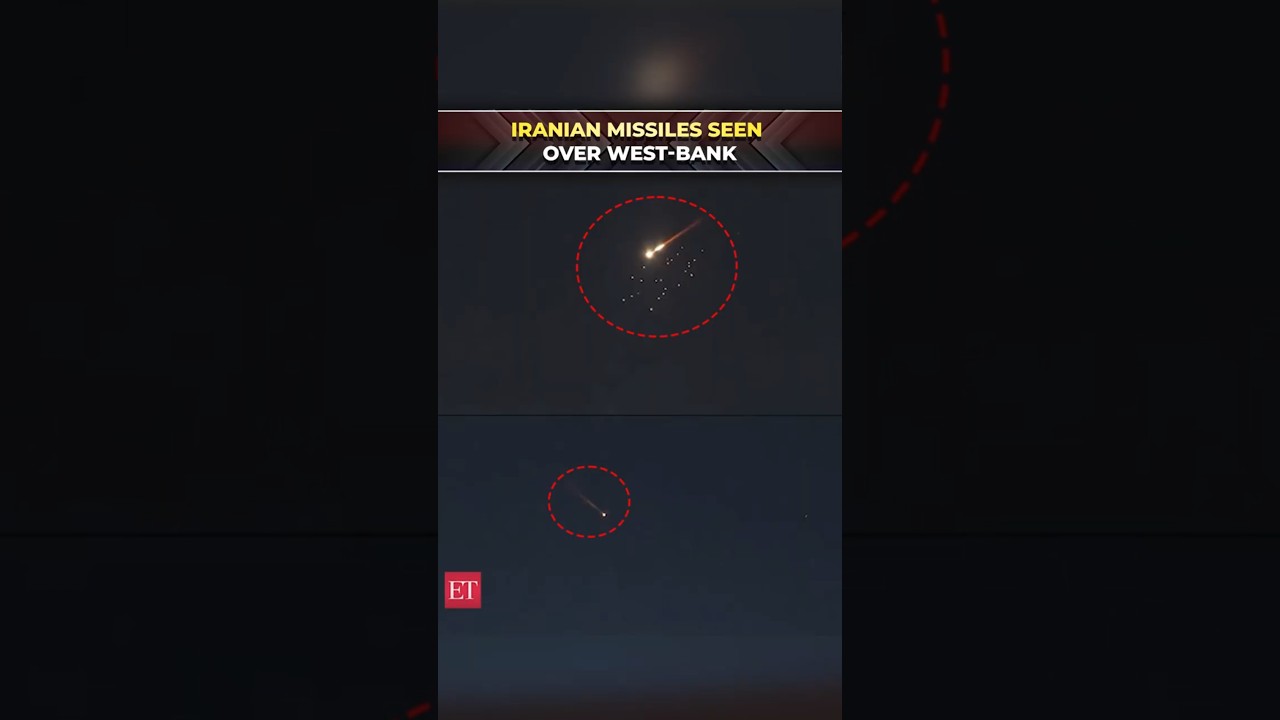 Missiles launched from Iran seen in sky from the West Bank city of Hebron