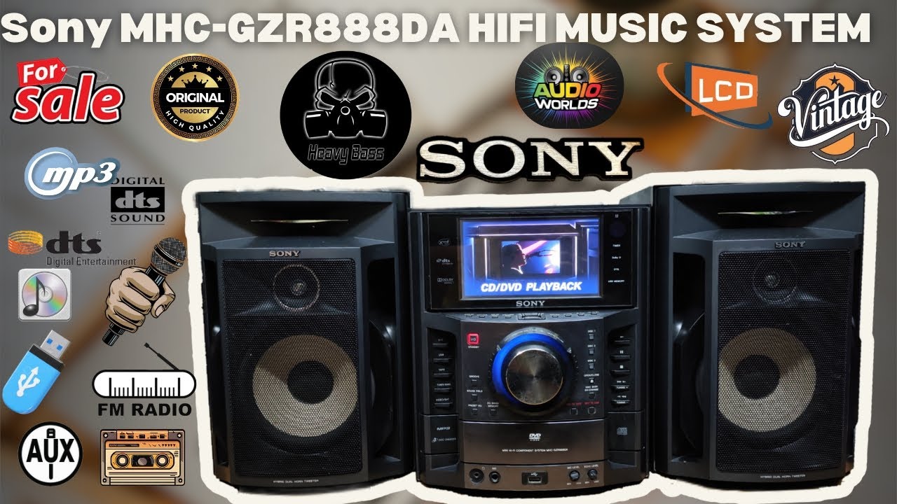 Sony MHC-GZR888DA MUSIC SYSTEM (🤠sold out 🤠) 6600w lcd display 9213787547 #vintagehifi #sonyhifi 