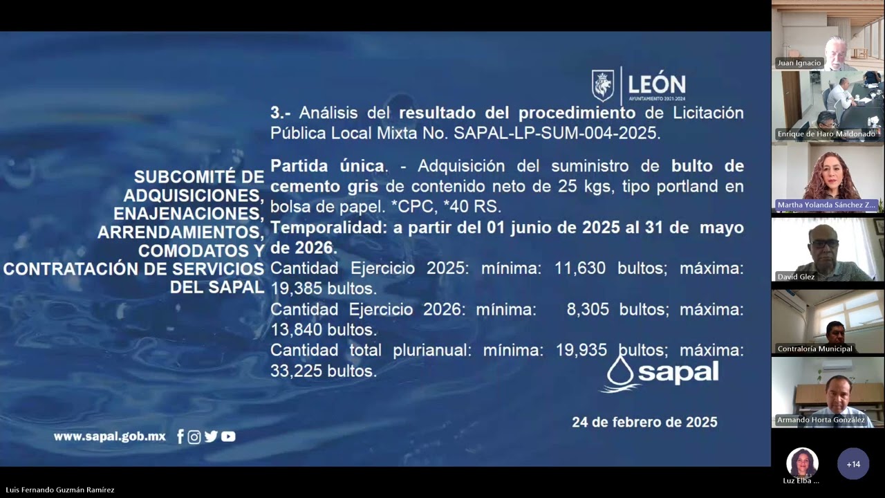 SUBCOMITÉ DE ADQUISICIONES 24/02/2025