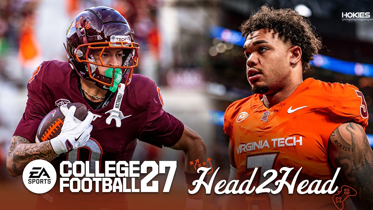 Virginia Tech Football Players Go Head to Head in EA College Football 27 🔥