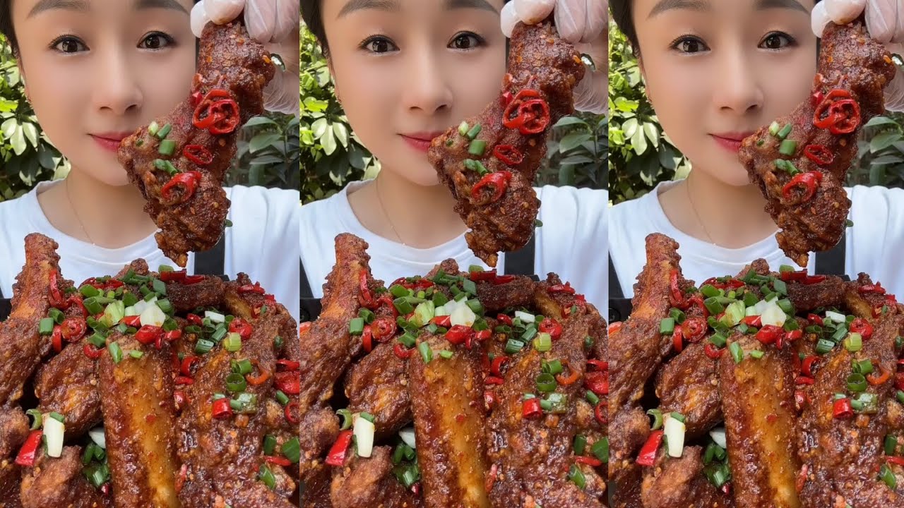 Homemade Mukbang 🔥 Eating Red Chili  Braised Pork Belly With Sauce Spicy 🥵 I Super Delicious! #asmr 