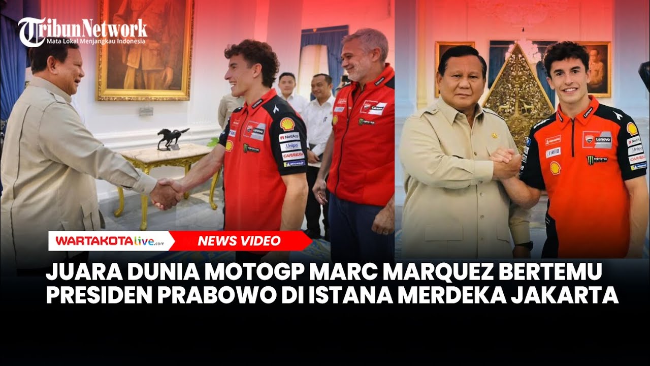 Juara Dunia MotoGP Marc Marquez Bertemu Presiden Prabowo di Istana Merdeka Jakarta