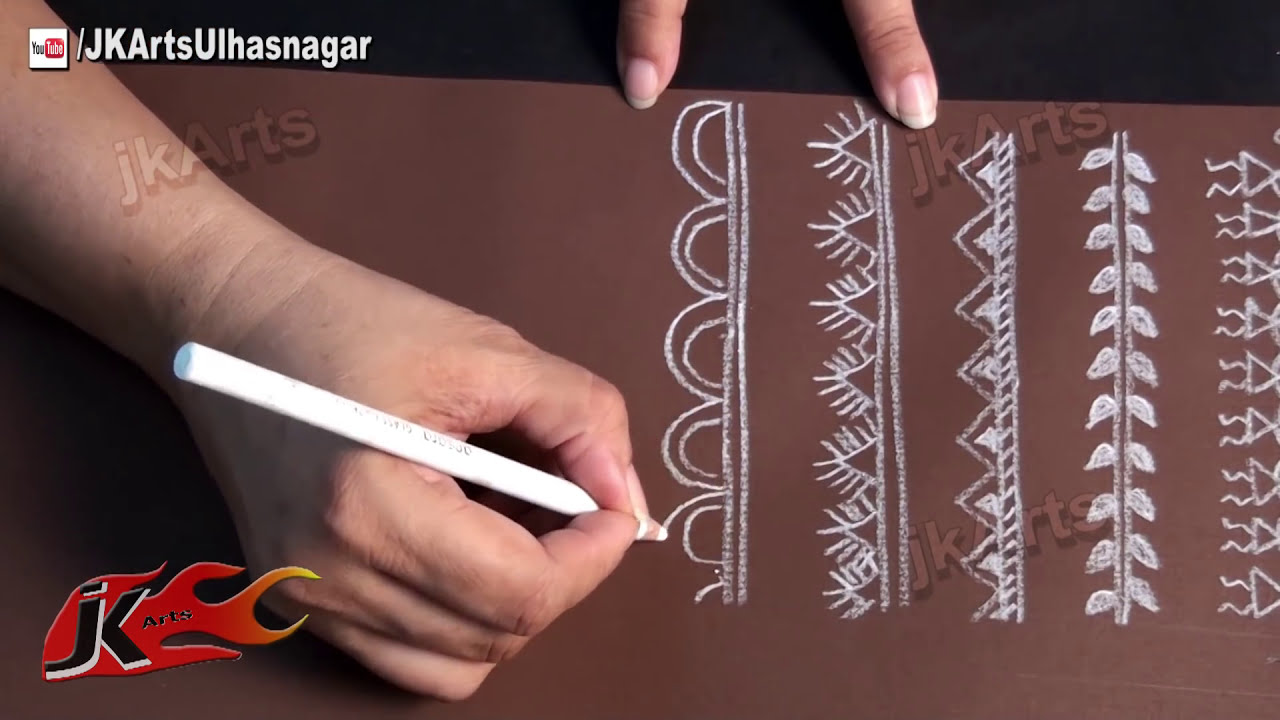Warli Art #3a Basic Shapes and Borders | JK Arts Classes