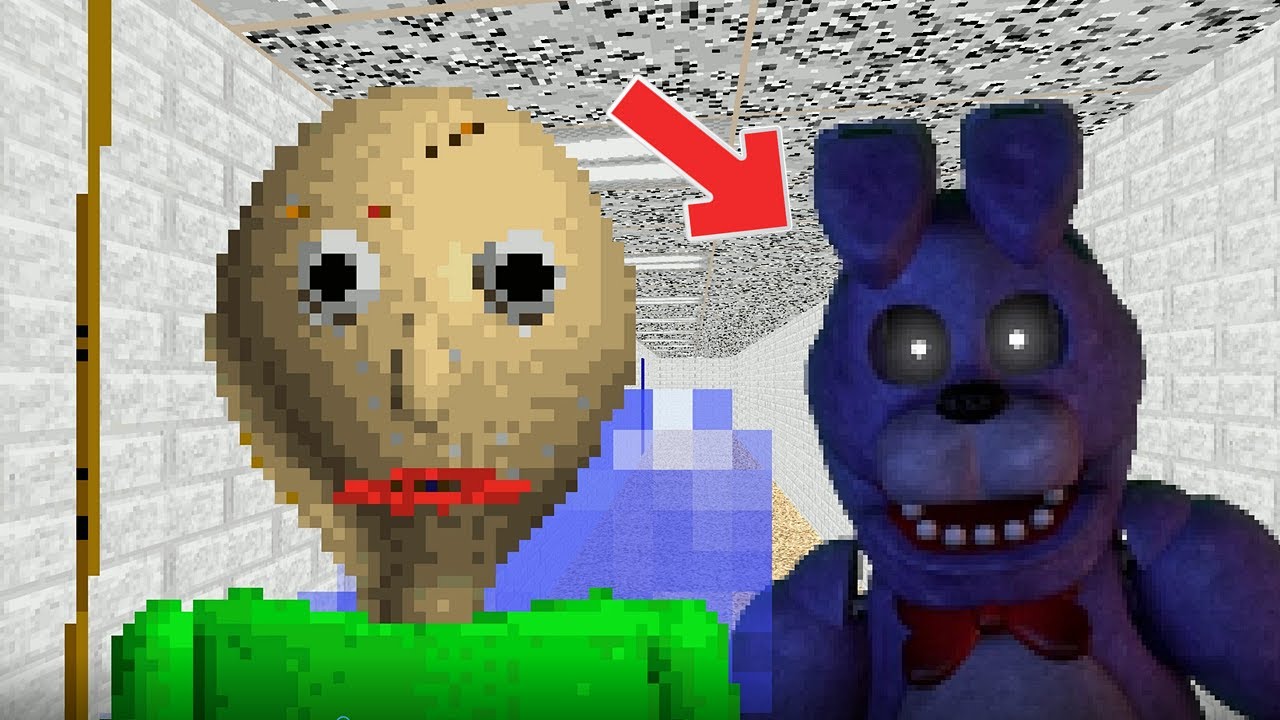 BALDİ ve FİVE NİGHT AT FREDYY'S BONNİE OKULDA #baldisbasics #fnaf