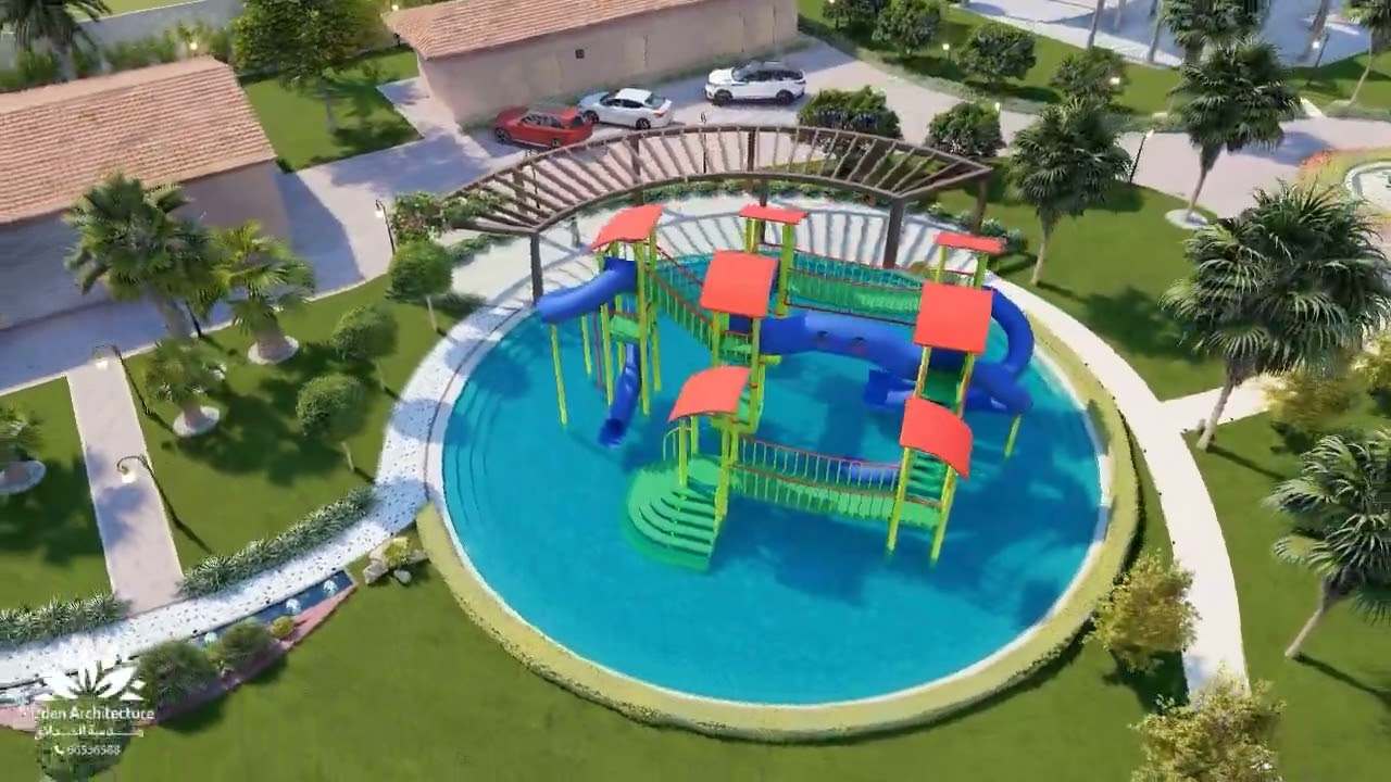 تصميم مزرعة واستراحة بمنطقة العبدلي بالكويت , تصميم مهندس عبدالعال.