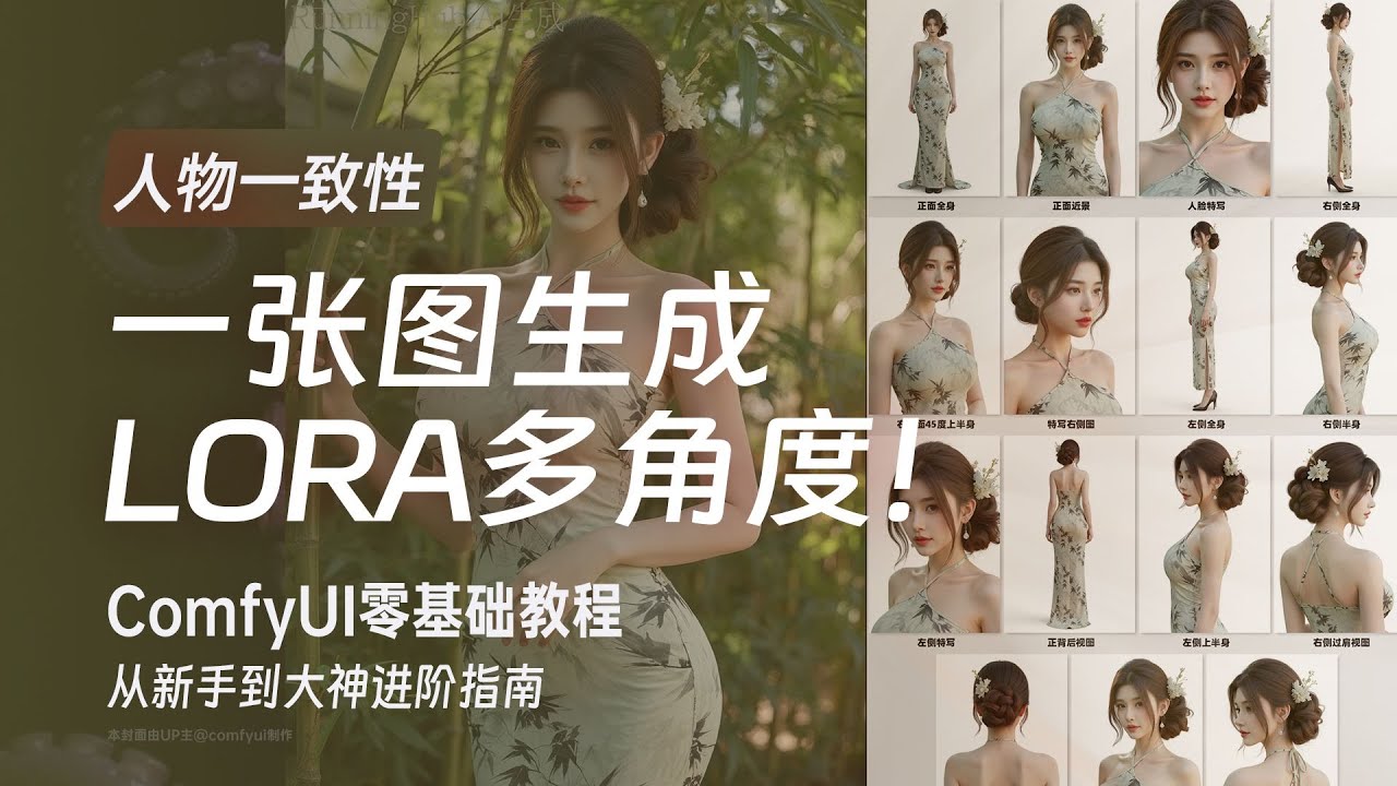 【1月最新Lora多角度人物一致性生成】告别一致性难题    用AI替换影视剧主角达成完美的一致性 视频转绘、人物一致性等 10大是视频生成模式，