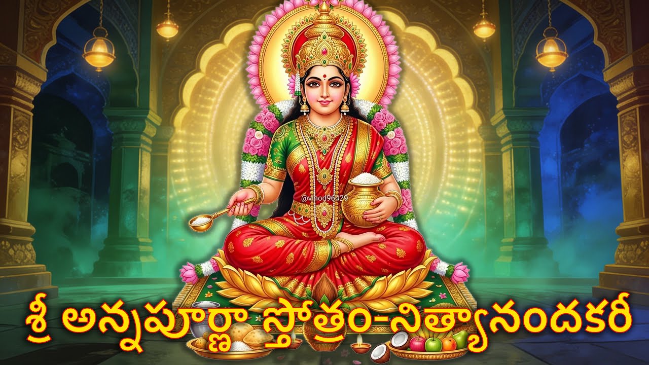 నిత్యానందకరీ-శ్రీ అన్నపూర్ణా స్తోత్రం | Sri Annapurna Stotram Telugu | @KatyayaniBhaktiTV