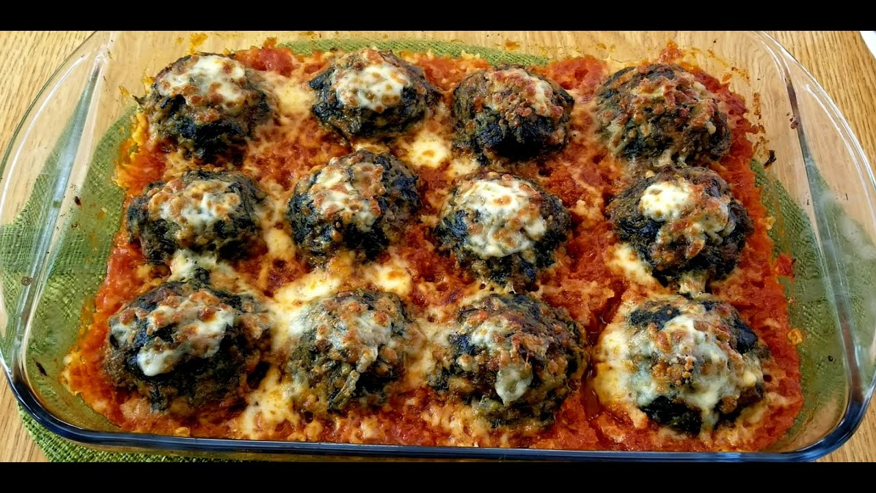 Boulettes de Viande au Épinards en Sauce Tomate