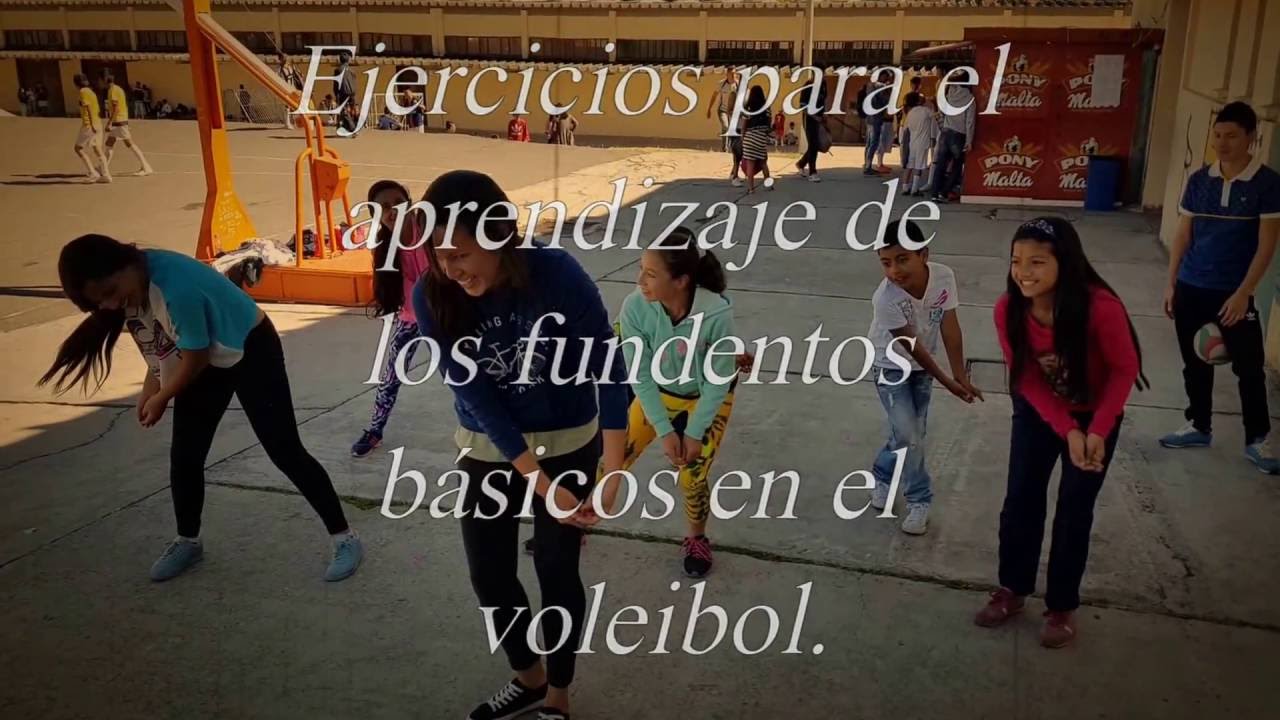 Ejercicios para el aprendizaje de los fundamentos básicos del voleibol.