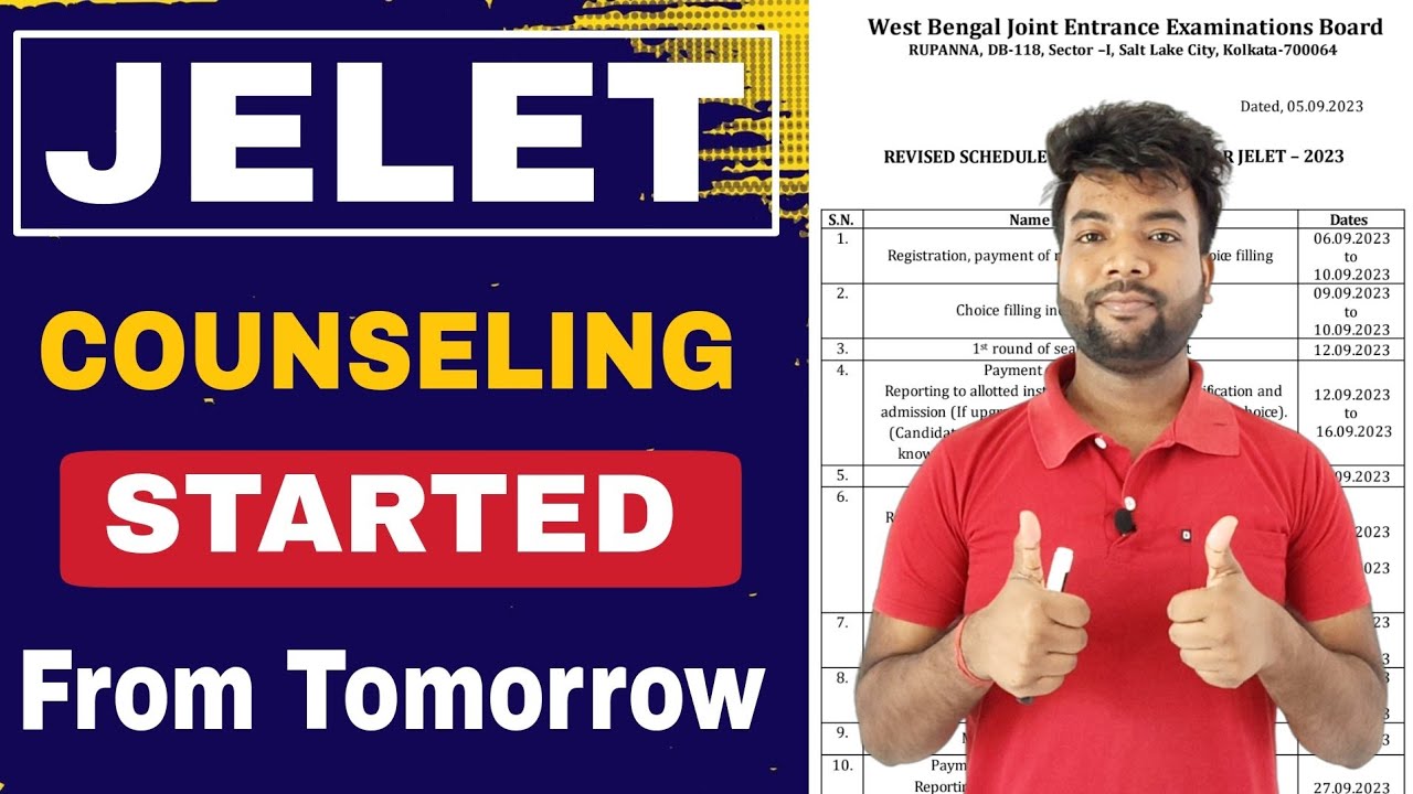 Finally JELET 2023 Counseling Started From Tomorrow | New Notice